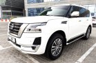 blanc Nissan Patrol Platinum 2021 for rent in Dubaï 1